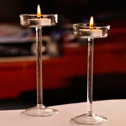 Porte- bougie en verre élégant - stand