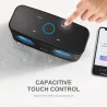 TWS haut-parleur Bluetooth 2*8W - sans fil - basse profonde avec lumière LED