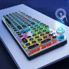 Steampunk - gaming mechanical keyboard - metal panel - round retro keycap - backlit wired keyboardKeyboards