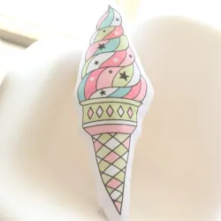 Licorne, chat et oreiller en forme de glace - Jouet doux