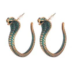 Boucles d'oreilles vintage avec cobra
