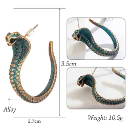 Boucles d'oreilles vintage avec cobra