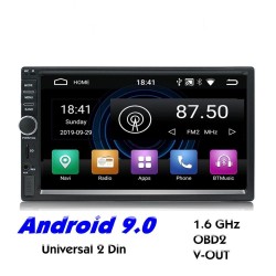 2 Din Bluetooth Android 9 voiture radio - WiFi - USB - GPS navigation - Mirrorlink - MP3 MP5