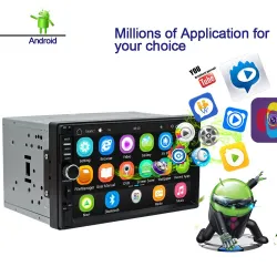 2 Din Bluetooth Android 9 voiture radio - WiFi - USB - GPS navigation - Mirrorlink - MP3 MP5