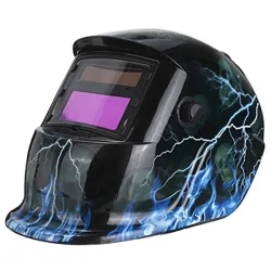 Welding helmet - auto darkening - adjustable - solar - blue flash / skullHelmets