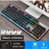 Steampunk - gaming mechanical keyboard - metal panel - round retro keycap - backlit wired keyboardKeyboards
