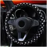 Couverture de volant de voiture - plush - conception de points