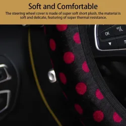 Couverture de volant de voiture - plush - conception de points