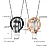 Amour sans fin - collier double cercles - 2 pièces