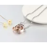 Amour sans fin - collier double cercles - 2 pièces