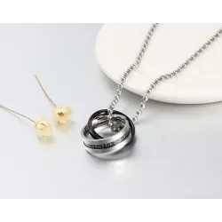 Amour sans fin - collier double cercles - 2 pièces