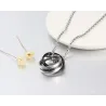 Amour sans fin - collier double cercles - 2 pièces