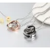Amour sans fin - collier double cercles - 2 pièces