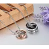 Amour sans fin - collier double cercles - 2 pièces