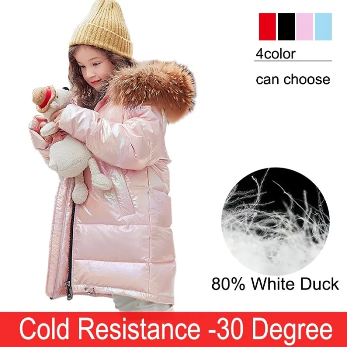 Mode - veste chaude longue pour les enfants avec capuche