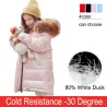 Mode - veste chaude longue pour les enfants avec capuche