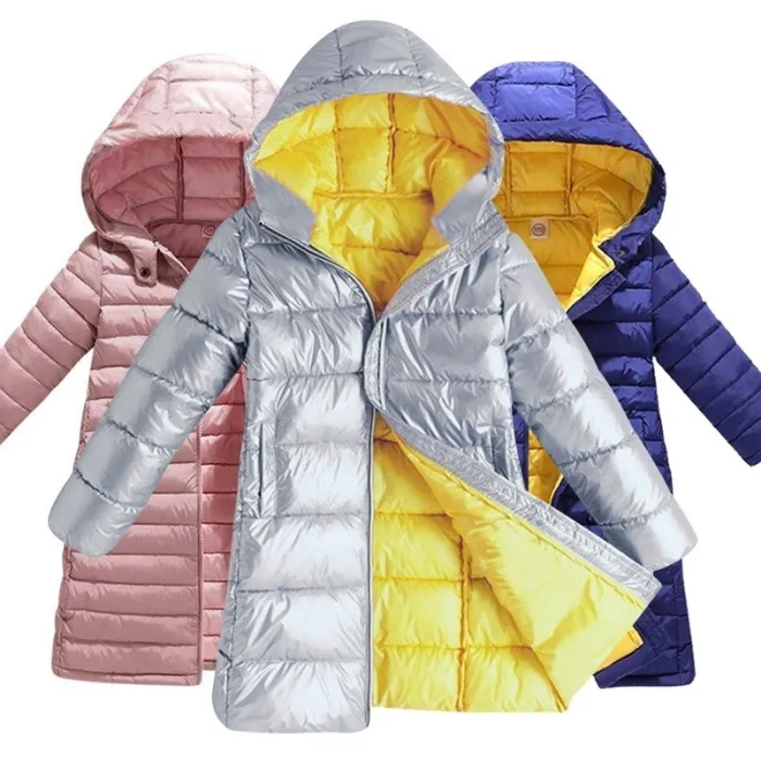 Veste longue pour enfants - manteau avec capuche - pour les filles et les garçons