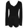 Body en coton avec manches longues et boutons