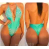 Costume de nage d'une pièce sexy avec diamants