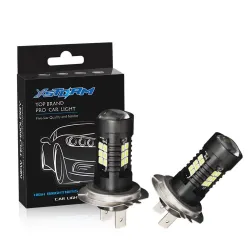 2pcs LED lampe super lumineux feux de brouillard de voiture - 12v 24v 6000k voiture blanche conduite 21 3030-SMD lumière de cour