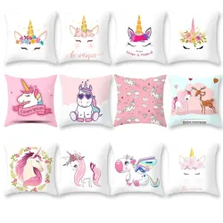 Housse de coussin avec licorne - housse 45 * 45cm