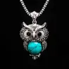 stone necklace set - owl bracelet & earrings - necklace jewelry - pendant long chain necklace-in pendant necklacesJewellery Sets