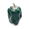 Poivre vert et rouge avec strass - broche