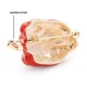 Poivre vert et rouge avec strass - broche