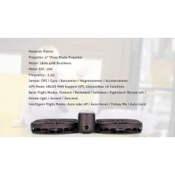 HOSHI 007PRO - 5G WiFi FPV 4K camera - flux optique - GPS F - pliable airselfie RC Quadcopter - deux batteries