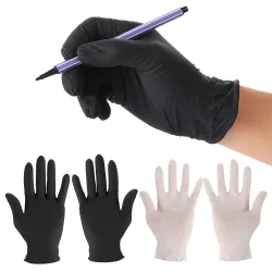 Gants jetables de nitrile - gants antibactériens protecteurs