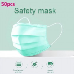 Masques jetables pour le visage et la bouche - 3 couches - anti-poussière - anti-bactérien - premium vert