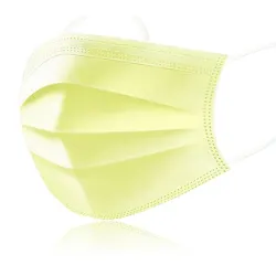 Masques de visage/de bouche jetables - 3 couches - anti-dust - anti bactérien - premium jaune