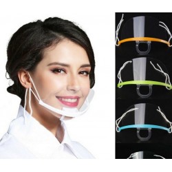 10 pièces - masque buccal transparent - anti condensation et salive - masque buccal en plastique - lecture des lèvres