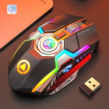 souris optique sans fil - 1600DPI - récepteur USB - 2.0