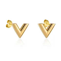 Boucles d'oreilles en V - acier inoxydable