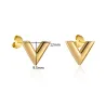 Boucles d'oreilles en V - acier inoxydable
