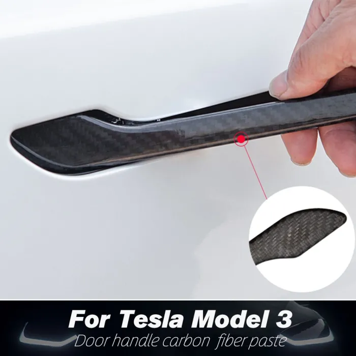 Modèle Tesla 3 - porte porte autocollant protecteur - 4 pièces