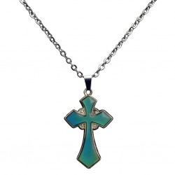 Color changing thermo cross - stainless steel necklaceNecklaces
