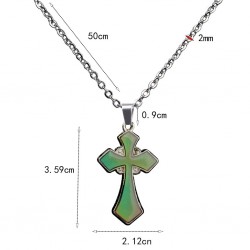Color changing thermo cross - stainless steel necklaceNecklaces