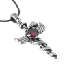 Antique dragon sword with crystal - leather necklaceNecklaces