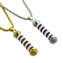 Collier Or & Argent avec microphone
