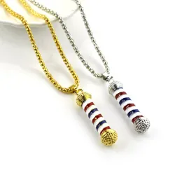 Collier Or & Argent avec microphone