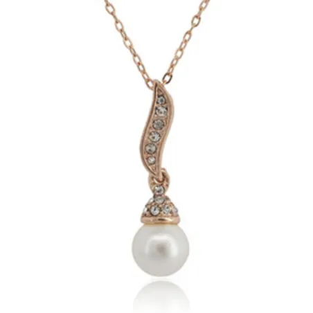 Aile d'ange en cristal avec perle - collier