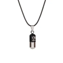 LOVE - capsule shape pendant - necklaceNecklaces