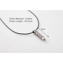 Titanium balle en acier avec des crânes - collier