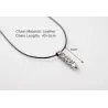 Titanium balle en acier avec des crânes - collier