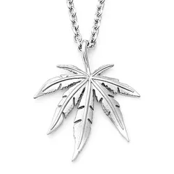 Necklace with hemp leaf pendantNecklaces