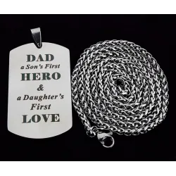 DAD'S HERO - stainless steel necklace - Father's DayNecklaces