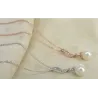 Aile d'ange en cristal avec perle - collier