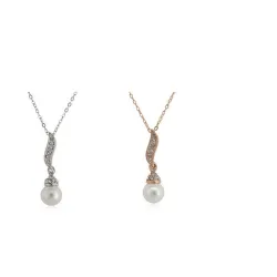 Aile d'ange en cristal avec perle - collier